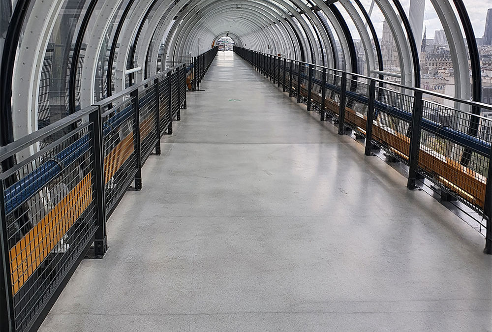 Rénovation des coursives en terrazzo du centre Georges-Pompidou